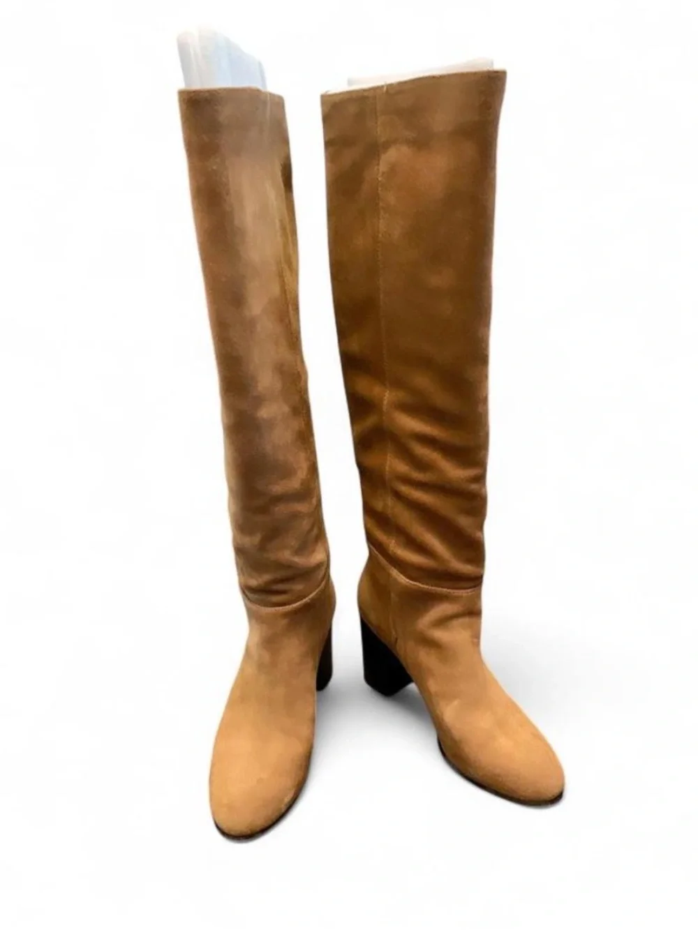 Sam Edelman Victoria Slouch Pull-On Suede Boots Tan 7.5